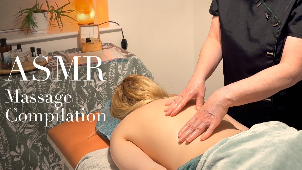 ASMR Massage compilation (Unintentional ASMR, Real person ASMR)
