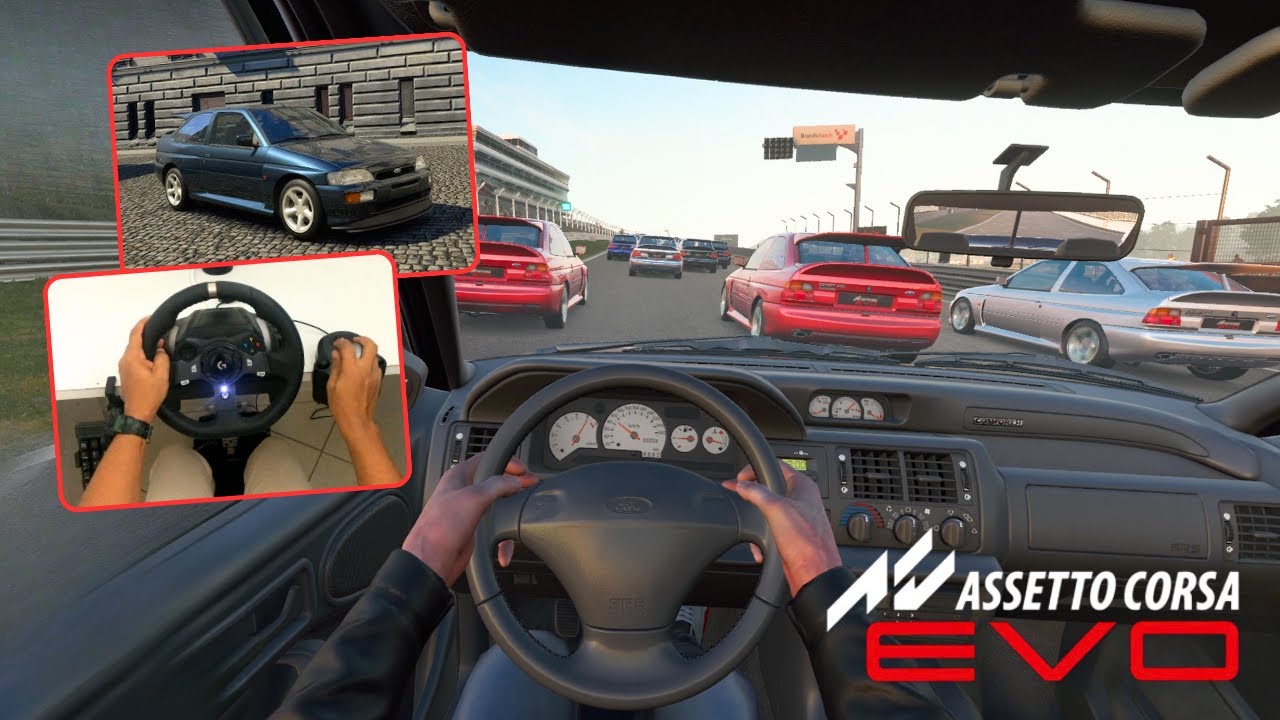 Ford Escort RS Cosworth | Assetto Corsa EVO | Brands Hatch Circuit | Logitech G920 + Câmbio