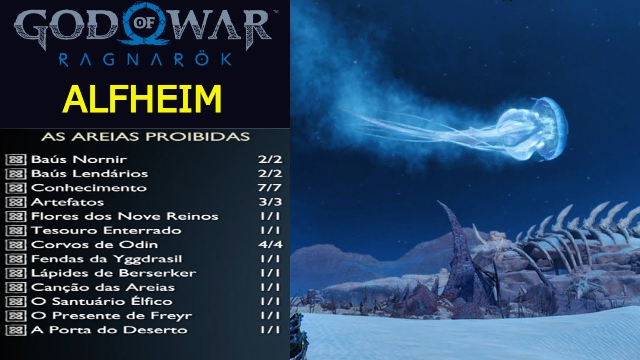 As Areias Proibidas - Alfheim - God of War Ragnarök - Todos os colecionáveis.