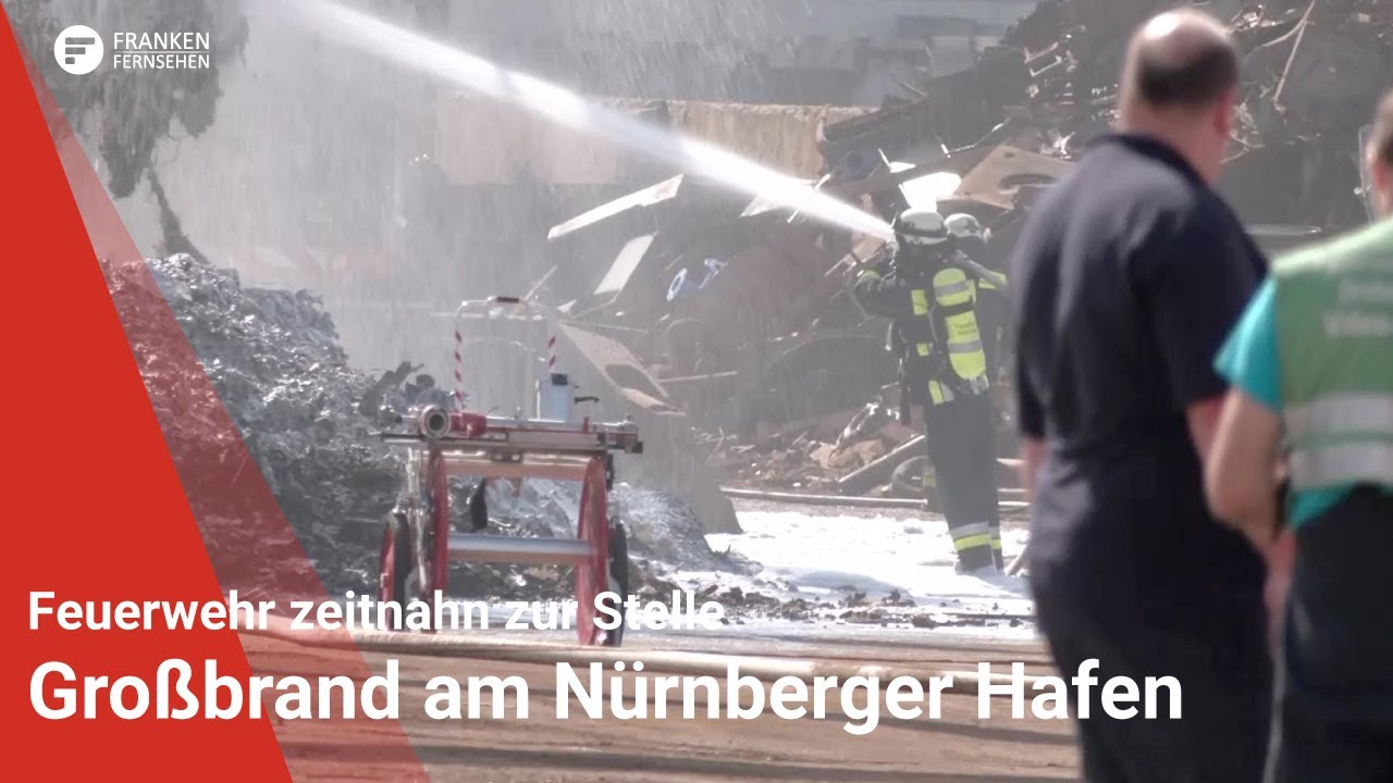 Großbrand am Nürnberger Hafen: Feuerwehr zeitnah zur Stelle