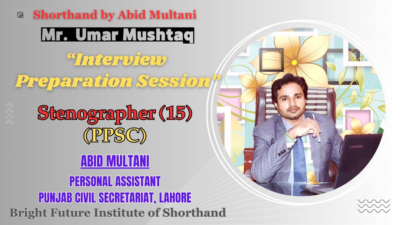 Stenographer Interview Practice Session | PPSC | Bright Future Institute of Shorthand | BFIS