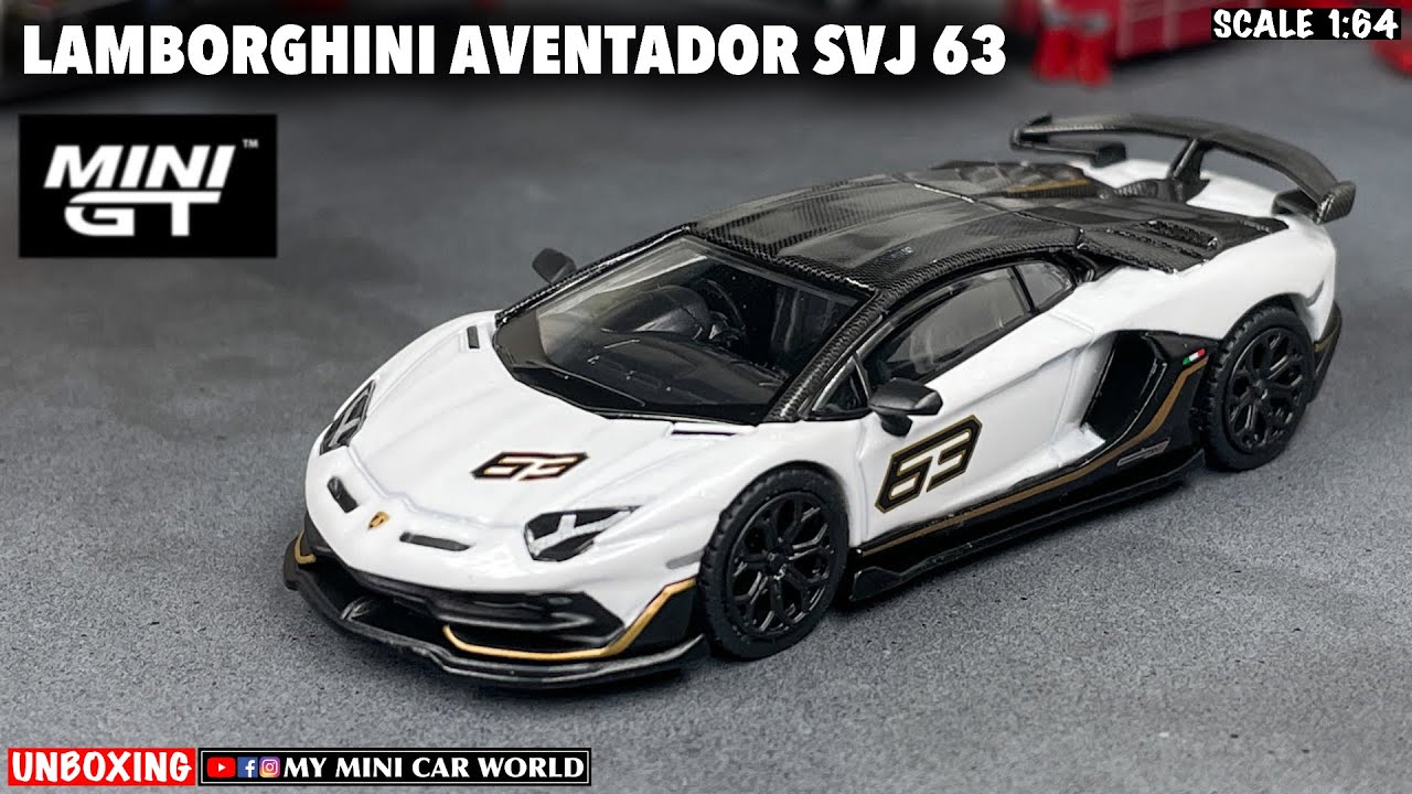 『MY MINI CAR WORLD』UNBOXING MINI GT 1/64 LAMBORGHINI AVENTADOR SVJ 63
