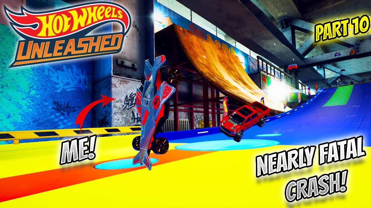 NEARLY FATAL CRASH! EXTREME DIFFICULTY! HOT WHEELS UNLEASHED CITY RUMBLE!
