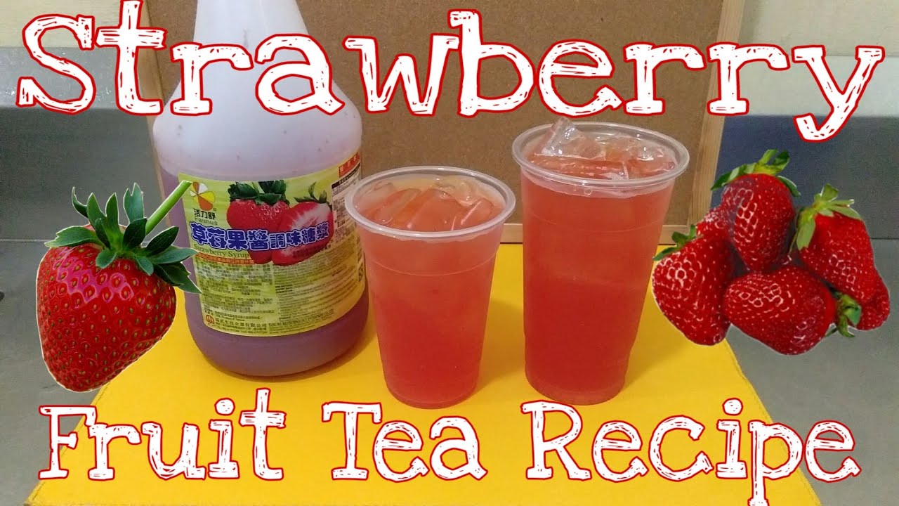 Strawberry Fruit Tea Recipe | Legit Milk Tea Shop Recipes | Fruit Tea Recipe Series