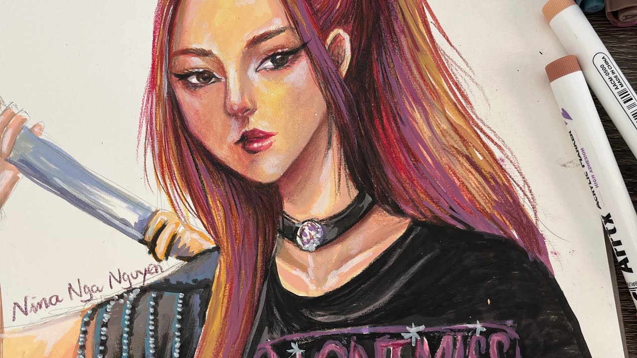 Drawing Mira from K-pop Demon Hunters
