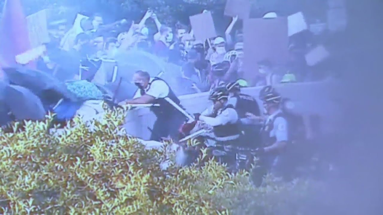 Chicago police release video footage of protests at Columbus statue