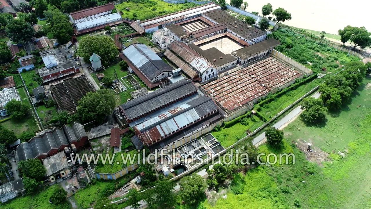 Ghazipur town in Uttar Pradesh: aerial journey over world's largest Opium factory