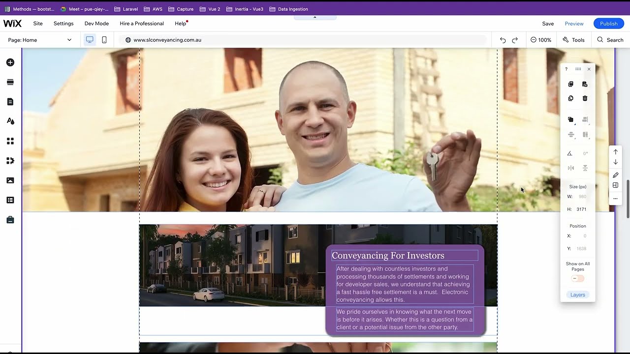 Quick Transformation of Home Page