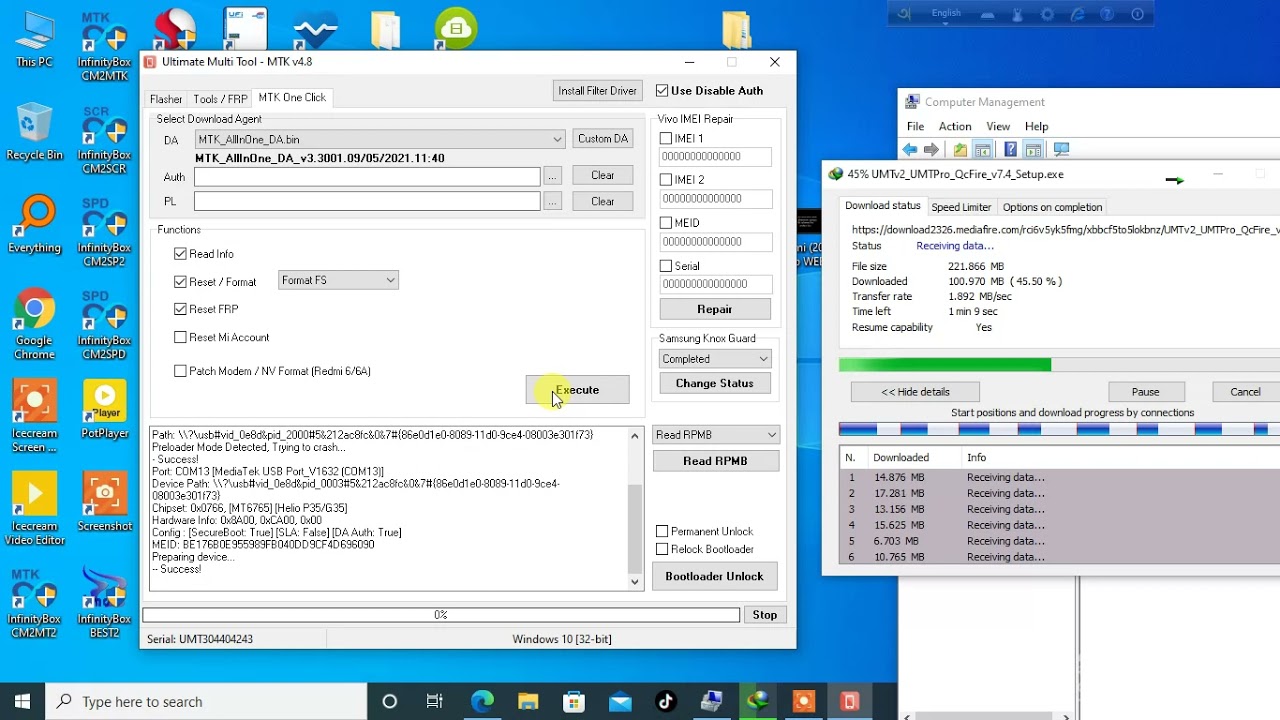 Samsung M01S Frp unlock done umt dongle  M017FXXU1BTL1