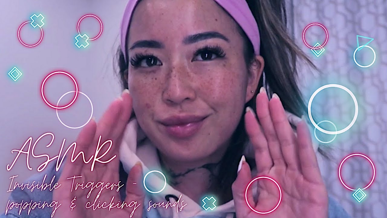 ASMR || Up Close Hypnotic Hand Movements with Popping and Clicking Mouth Sounds (Invisible Triggers)