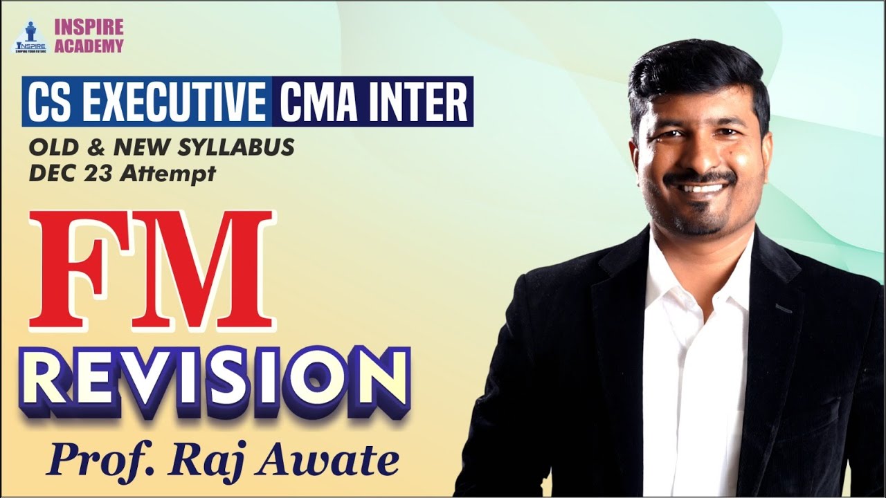 Security analysis I FM revision I CS executive old and New syllabus I By Raj Awate