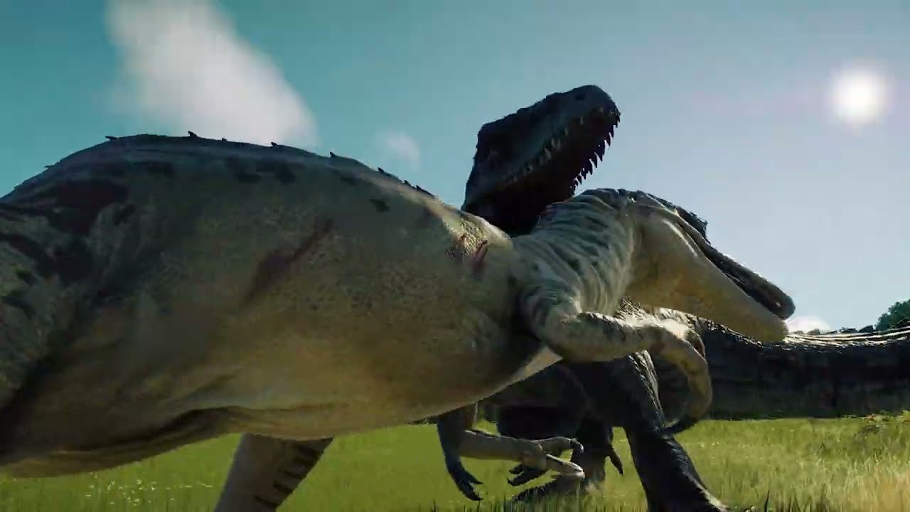 Qianzhousaurus vs Giganotosaurus : Jurassic World Evolution 2