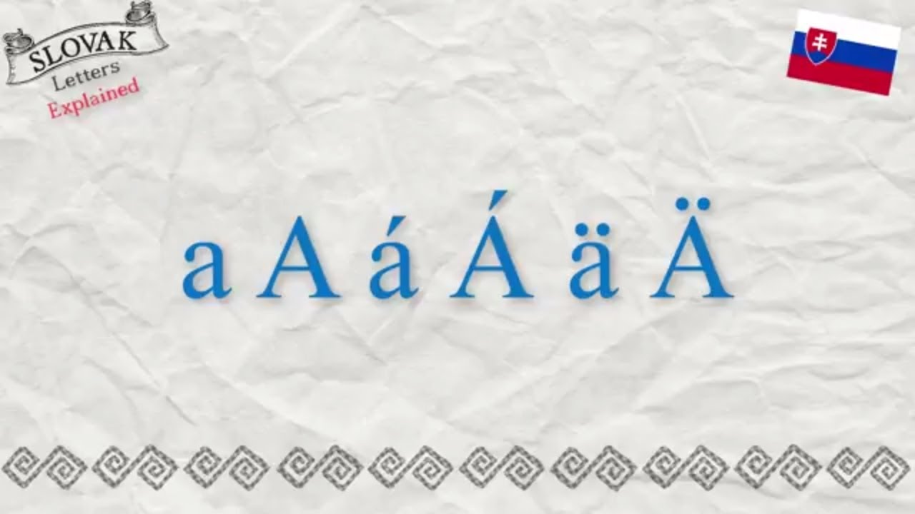 Slovak Alphabet Explained Letter A
