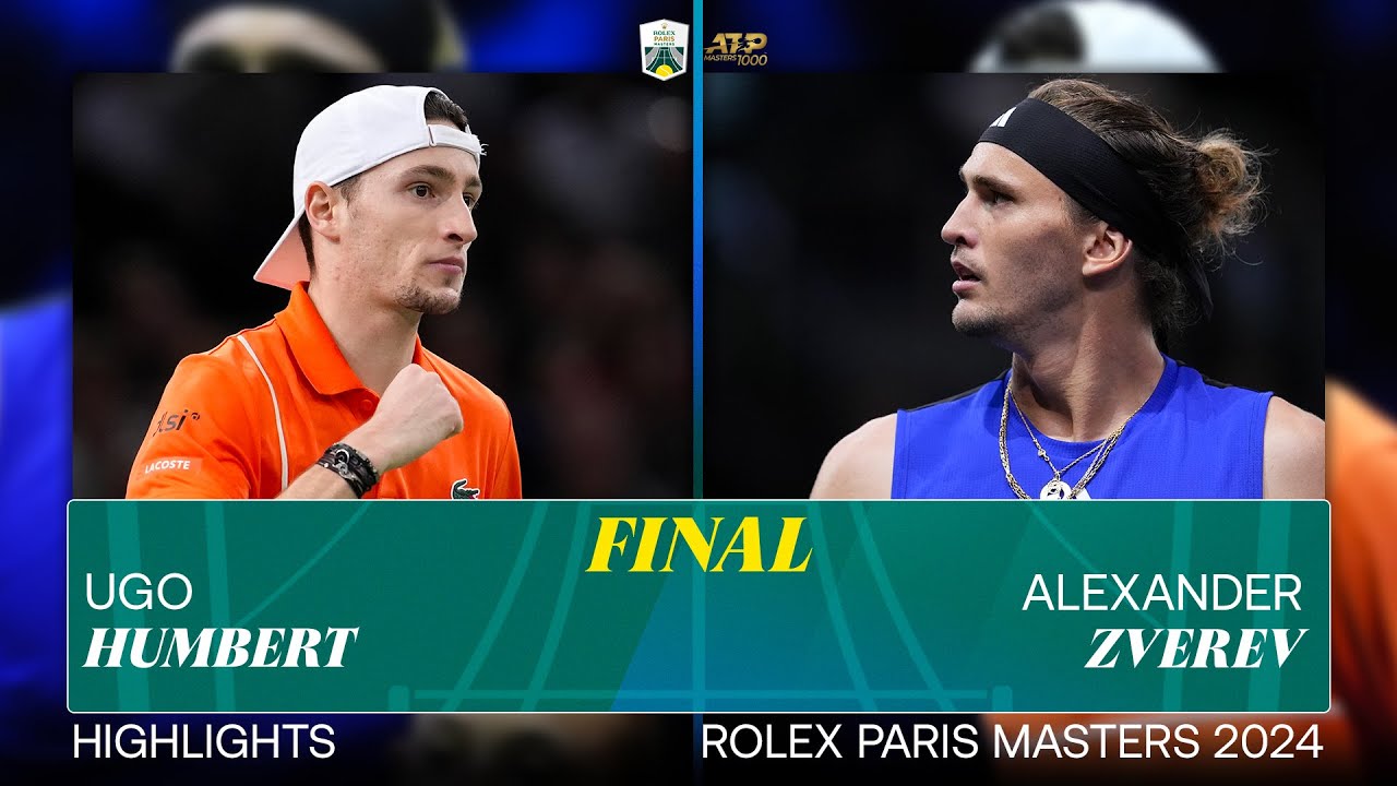 Лучшие моменты финала турнира &laquo;Александр Зверев &mdash; Уго Умбер&raquo; 2024 года | Rolex Paris Masters