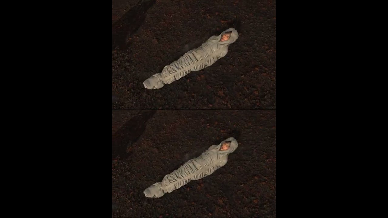 Container Repair Spray on Human - Death Stranding