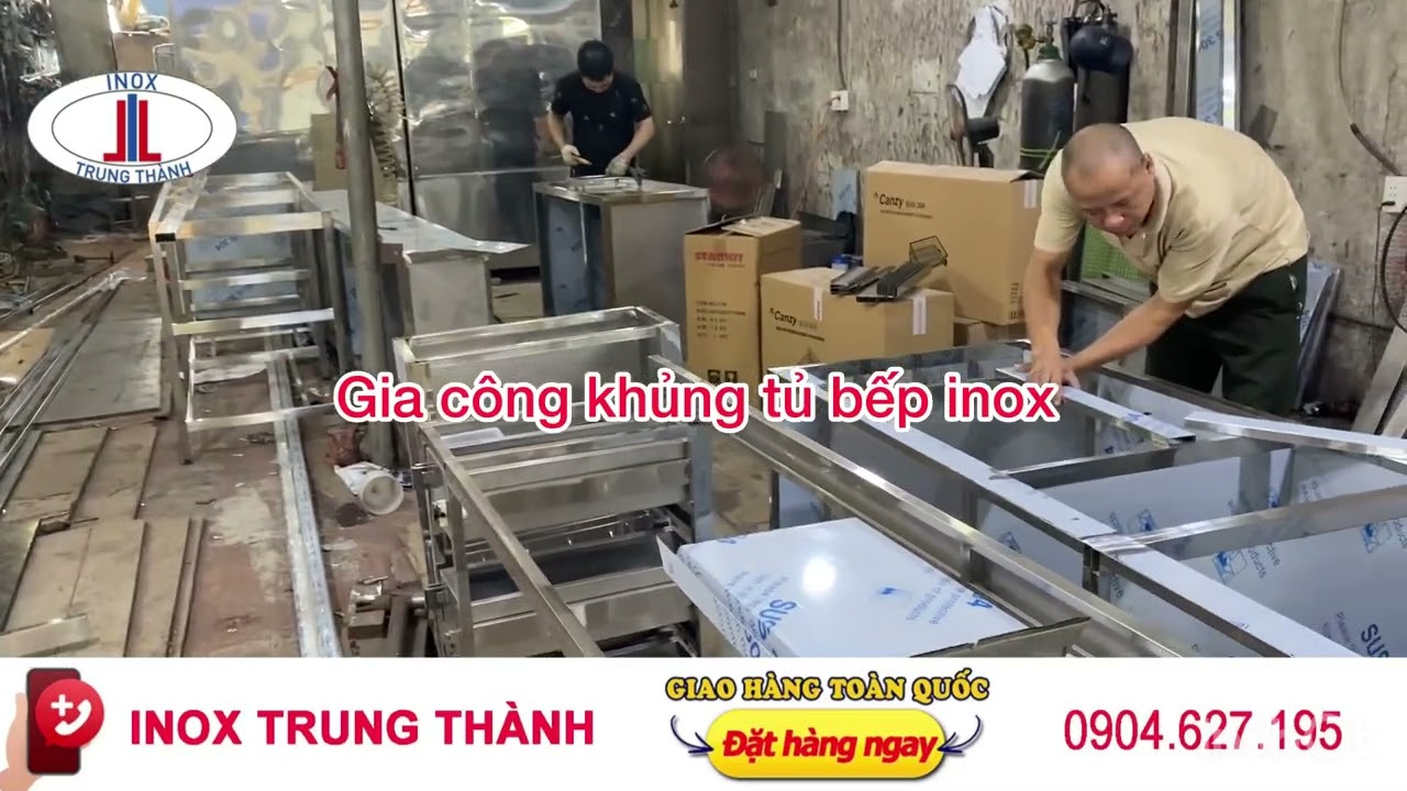 Gia công khung tủ bếp inox - Bền đẹp theo thời gian