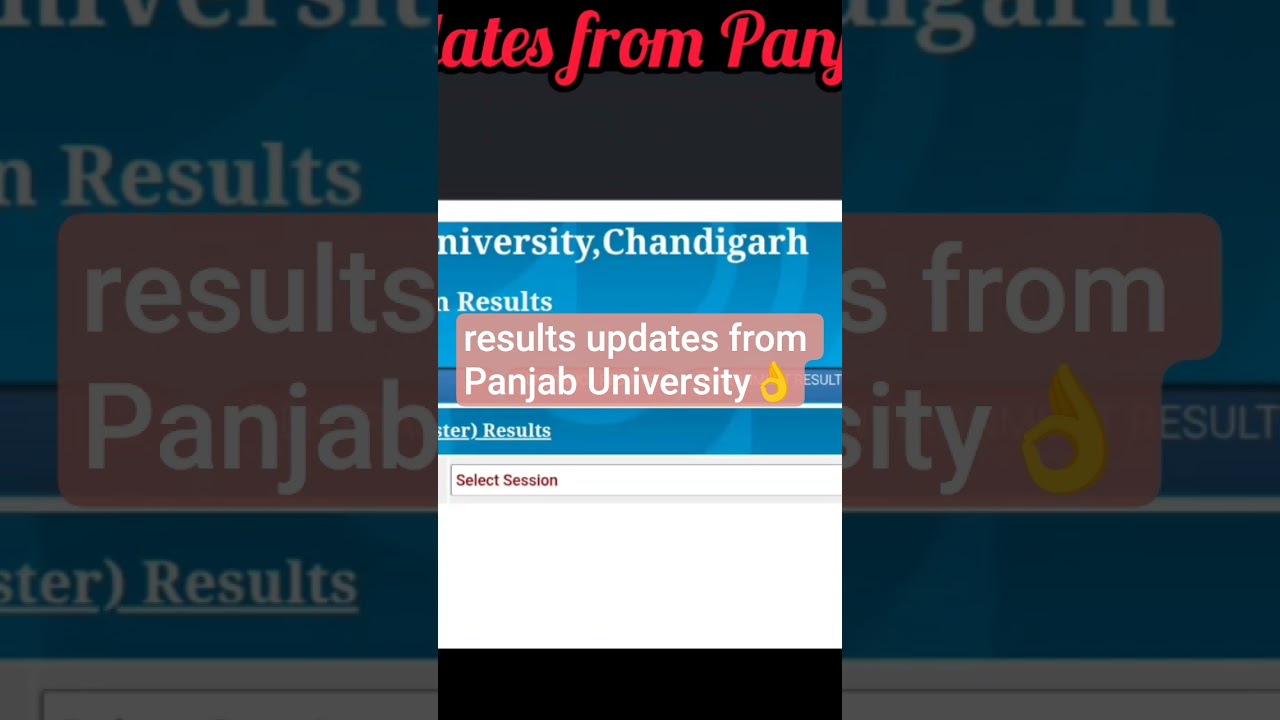 results updates for previous semester from Panjab University Chandigarh odd & even