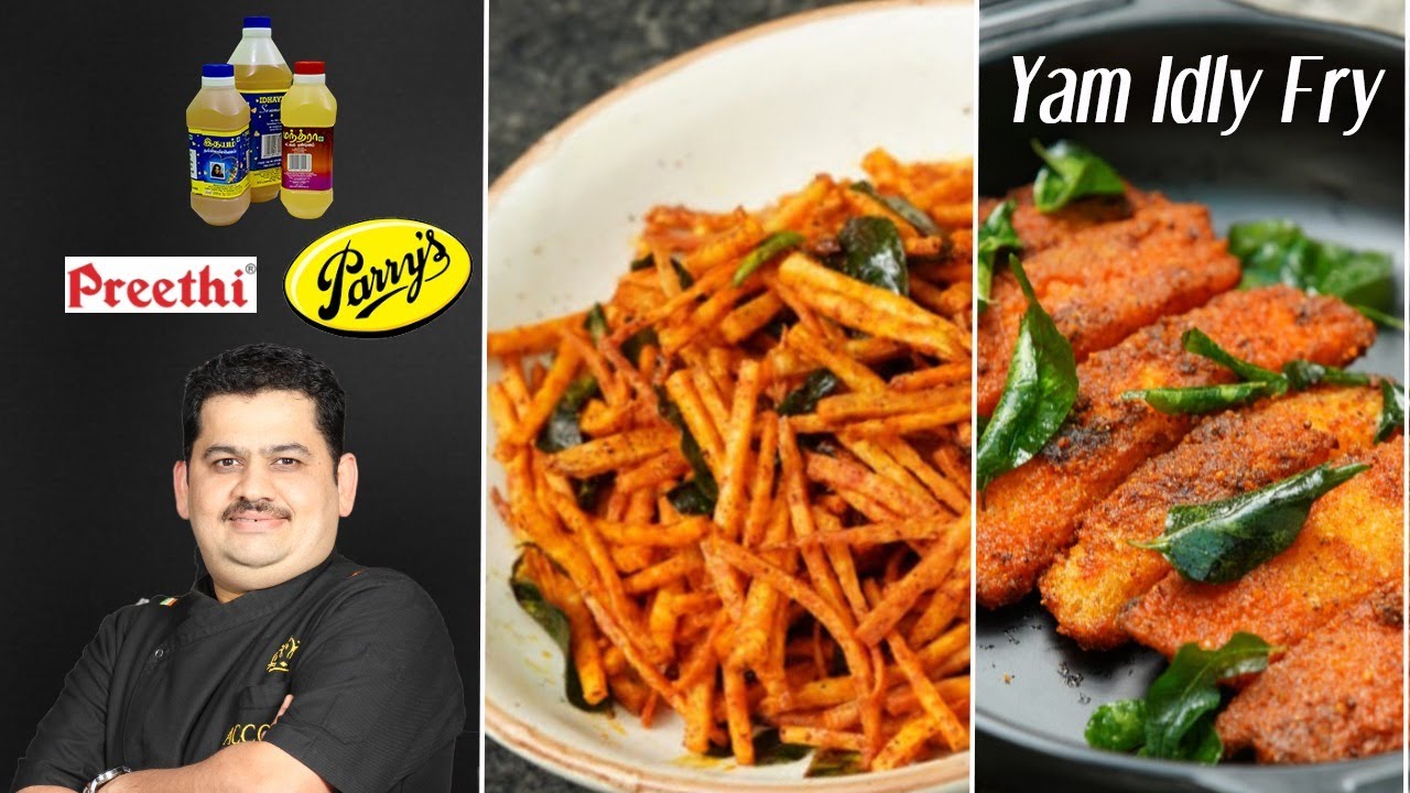 Venkatesh Bhat makes Yam Kuchi fry | Idly fry | easy evening snacks | lunch box | snack box recipes