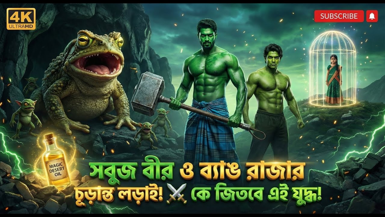 সবুজ বীর ও ব্যাঙ রাজার চূড়ান্ত লড়াই! ⚔️ কে জিতবে এই যুদ্ধে? #HulkVsFrog