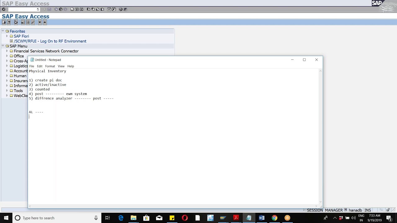 Class 31 Physical Inventory | EWM training on S4HANA