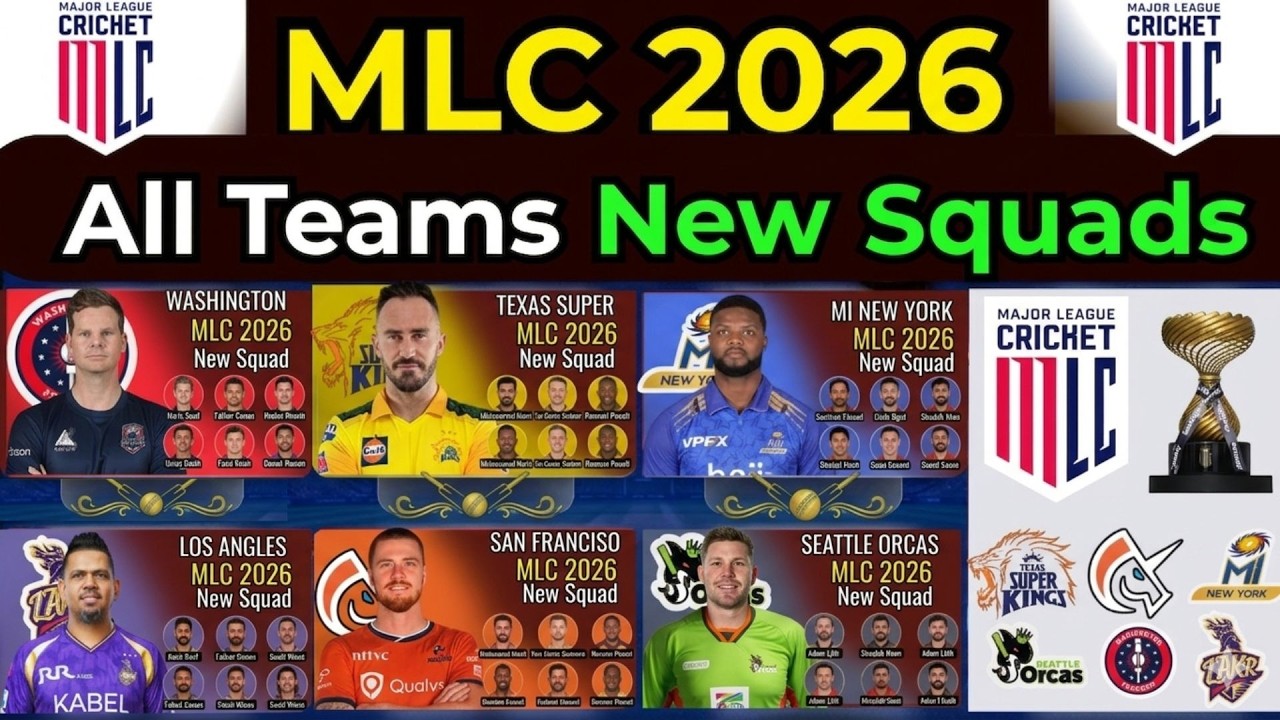 MLC 2026 - All 6 Teams Final Squad | Major League Cricket 2026 All Teams Final Squad  | MLC 2026