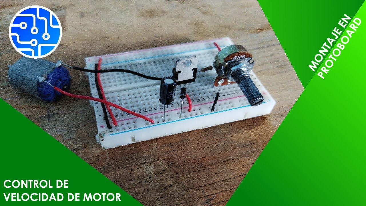 ¿Cómo hacer un control de velocidad de motor DC? - Montaje en Protoboard