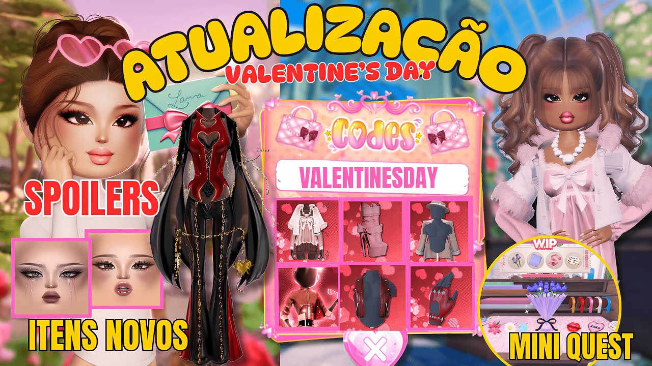 🚨 UPDATE DE VALENTINE’S DAY DO DTI ! Spoilers, Códigos e Nova Quest? | Roblox Dress To Impress