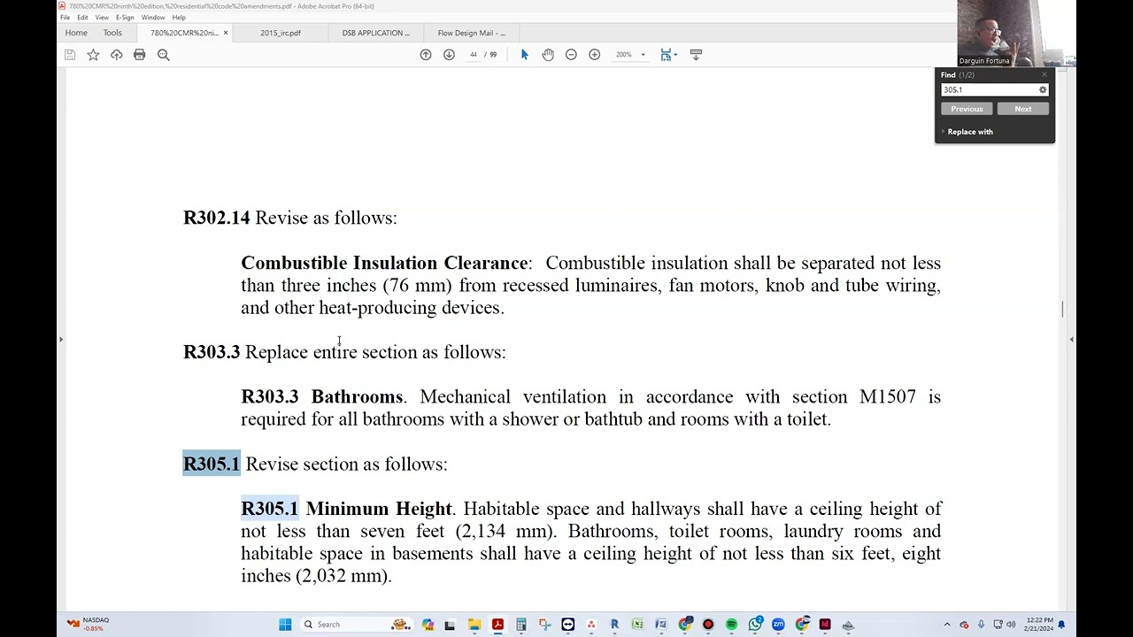 Single & 2 Family VS Commercial Code - Stairs