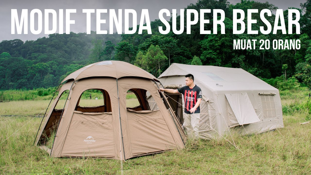 TENDA BARU! CAMPING DENGAN 2 TENDA JADI 1 