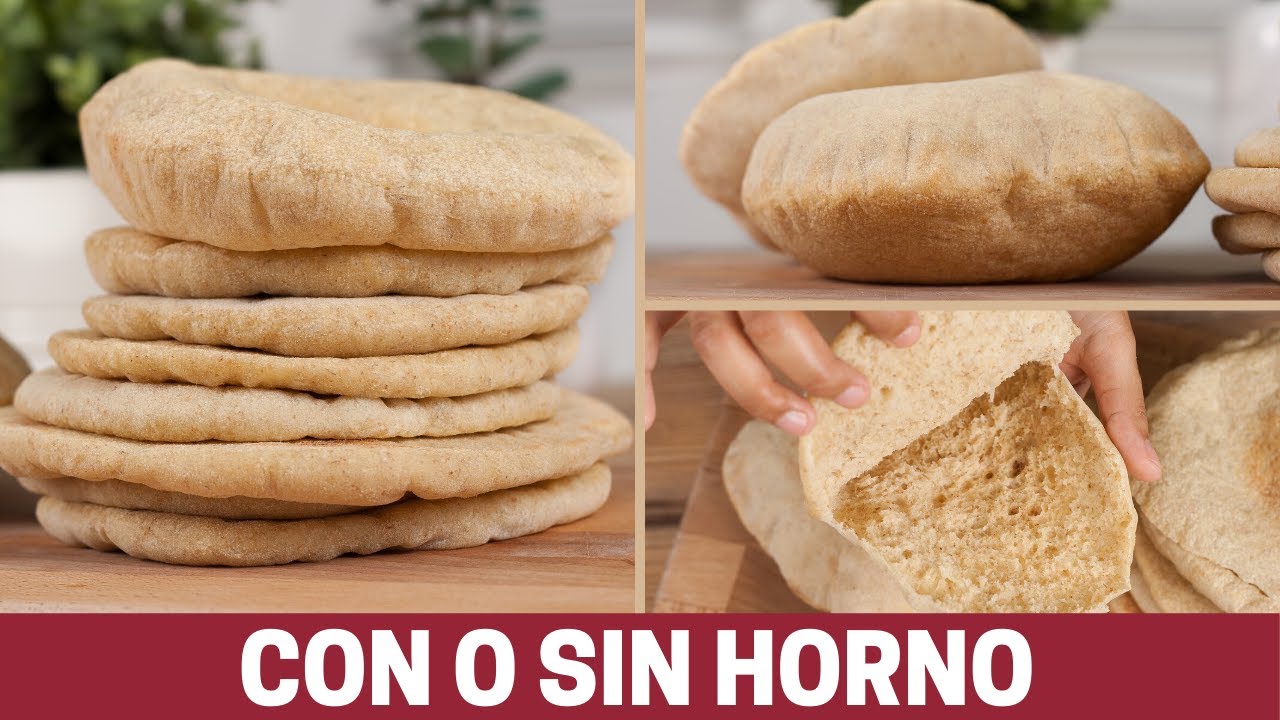 Pan de pita pan árabe - como hacer pan de pita en sartén o en horno