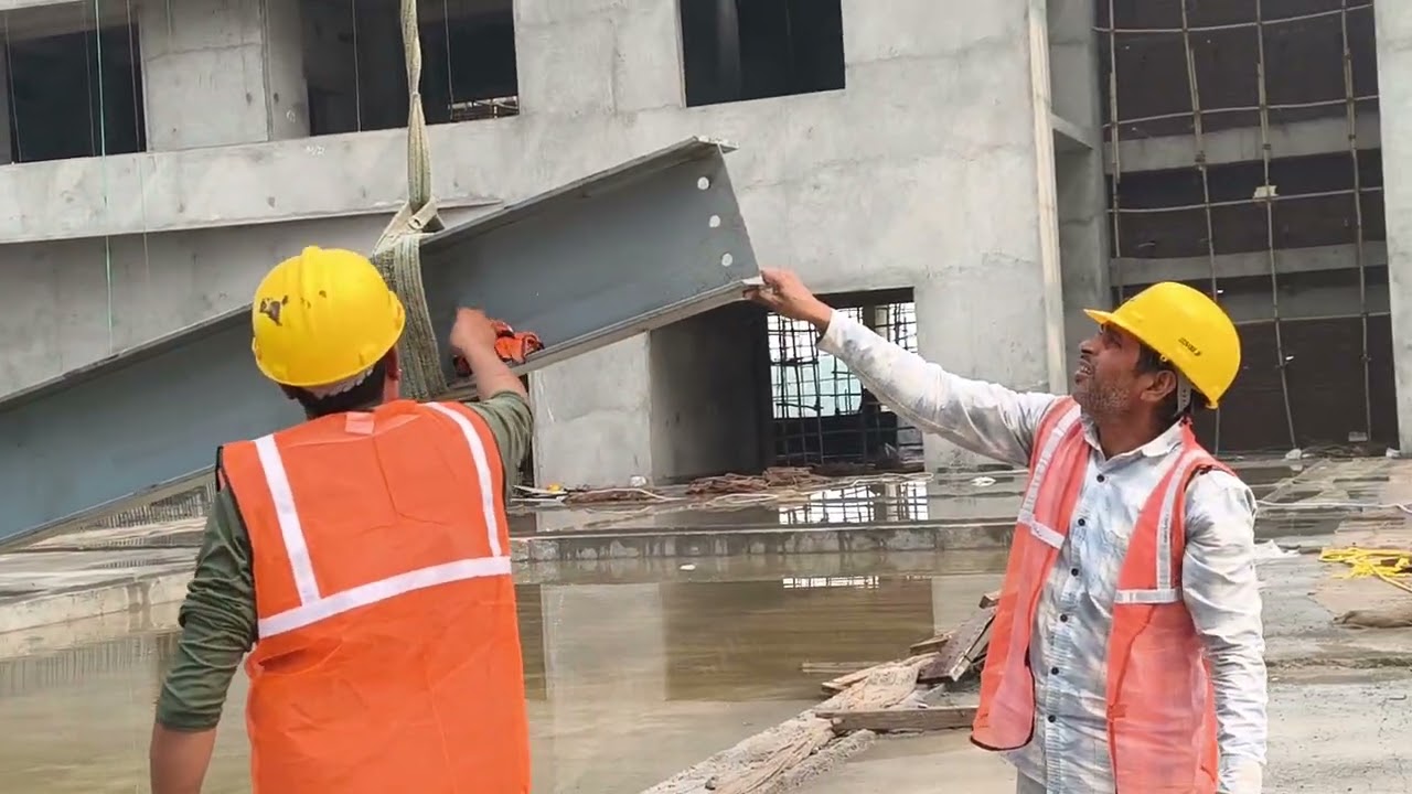 Manually sifting and lifting 1500kg beem 