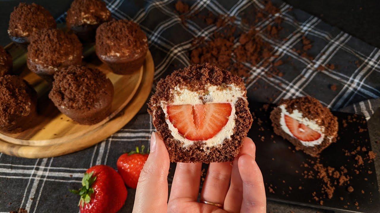 Maulwurf Muffins | Mit Erdbeeren | Moriis Kitchen