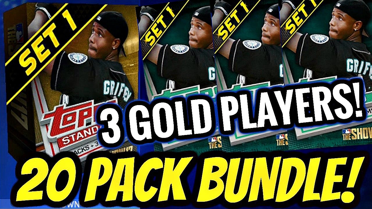 3 GOLD PLAYERS PULLED! 20 PACK BUNDLE OPENING! MLB The Show 17 Diamond Dynasty