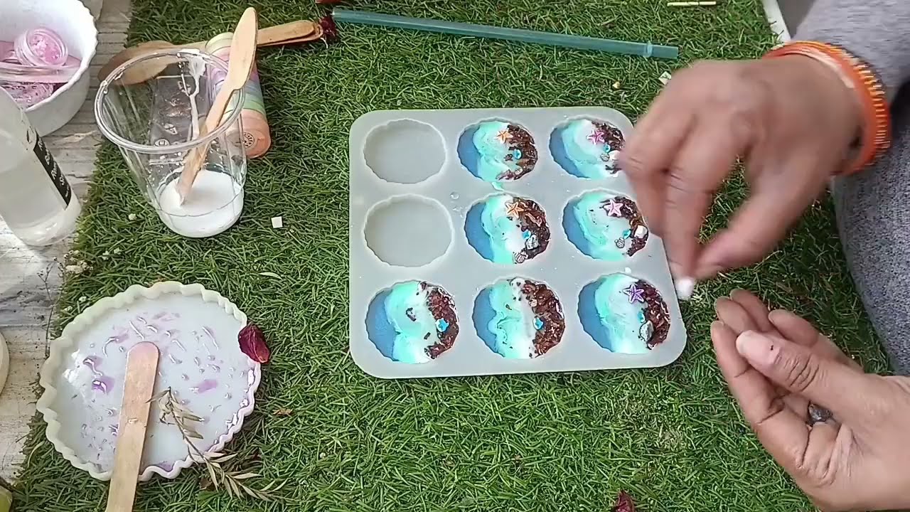 Resin keychain #How to make 🌊ocean effect keychain without sand #How to make tutorial for beginners