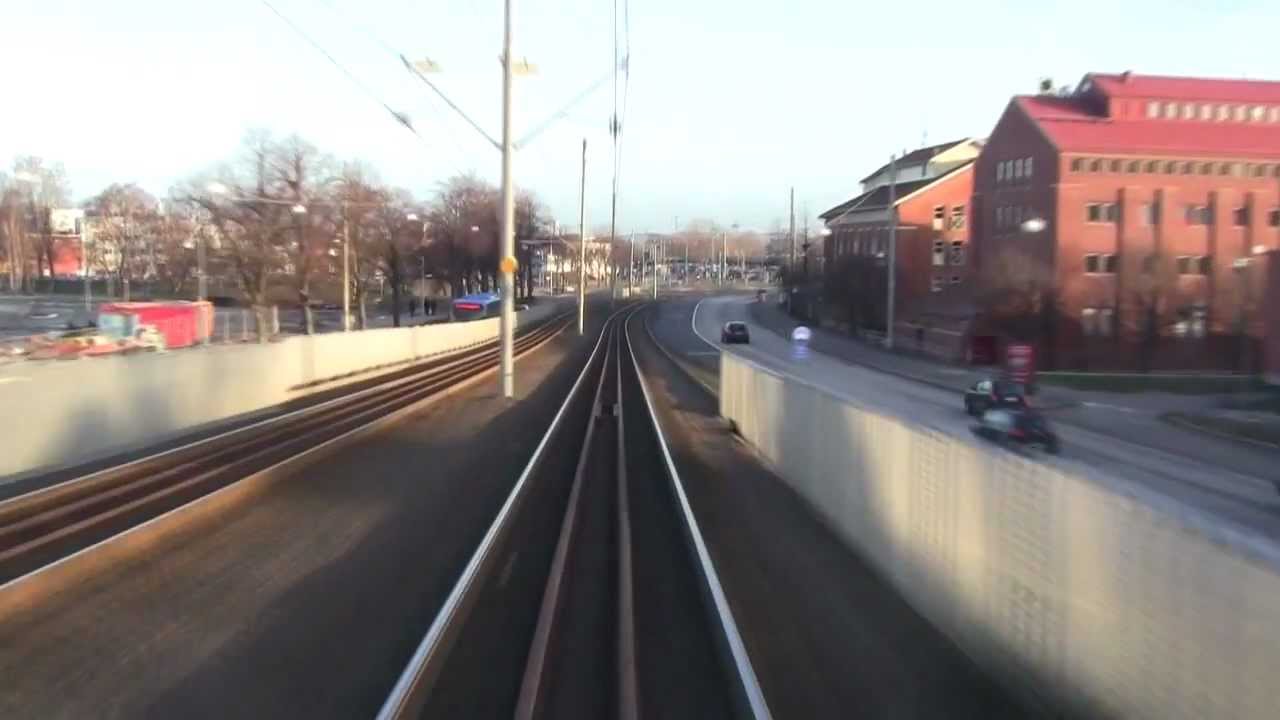 Spårvagn linje 10 (Tram line 10 in Gothenburg) hela turen på ca 8 minuter