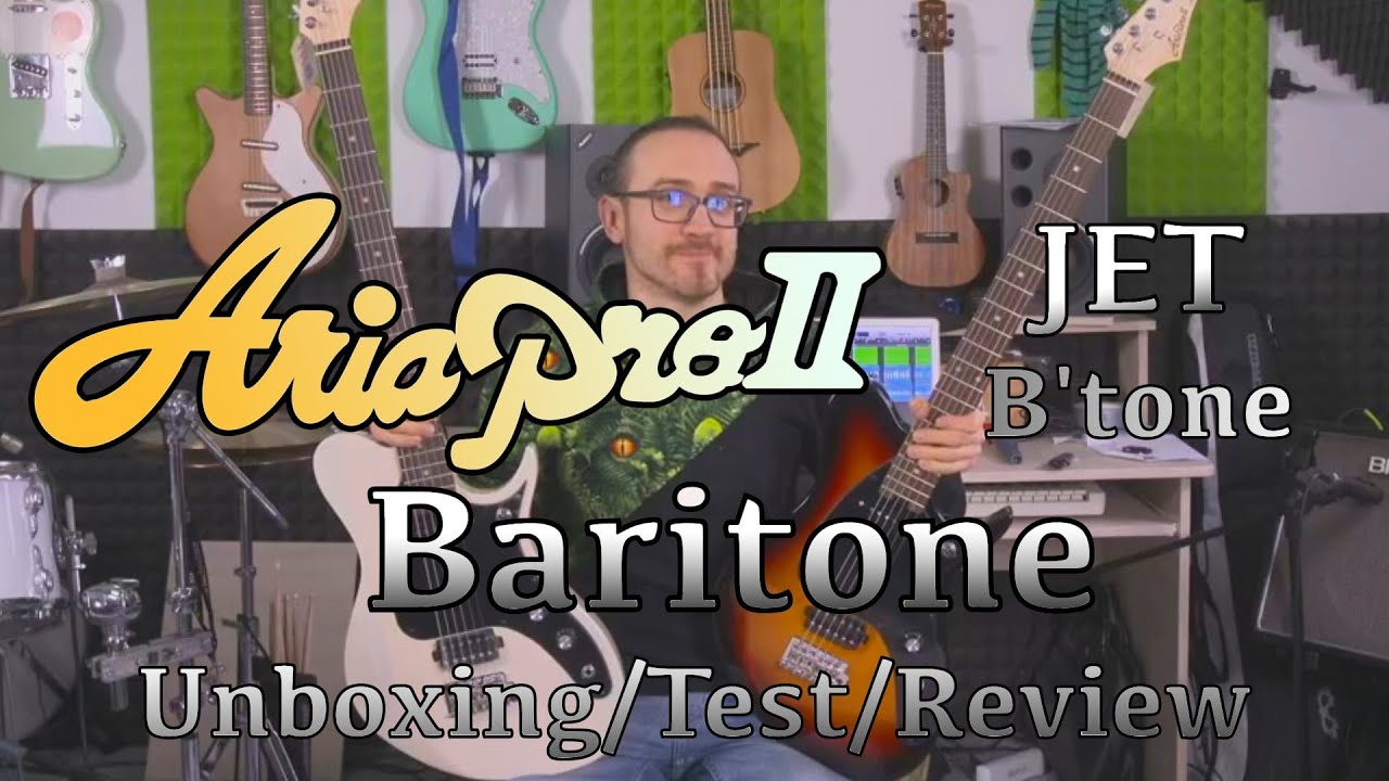 Aria Pro II Jet-B'tone - Barytonowa Gitara - UNBOXING, Test & Recenzja NOWOŚĆ 2022