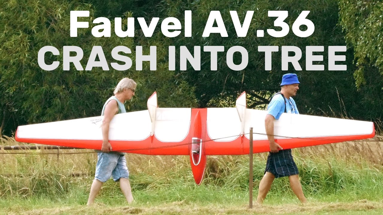 Fauvel AV.36 | CRASH into TREE | 4,7m scale RC flying wing | 4K | Jirice 2025