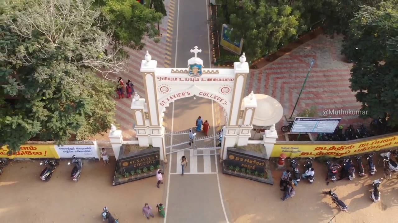 St Xavier's college palayamkottai drone shot