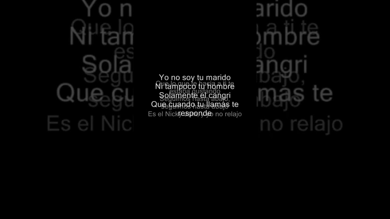 Niky Jam - yo no soy tu marido (Karaoke)