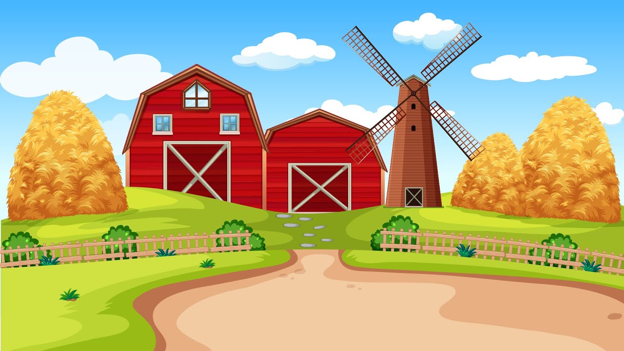 Farm Background Animation Video | No Copyright Video | 2D Animation Video