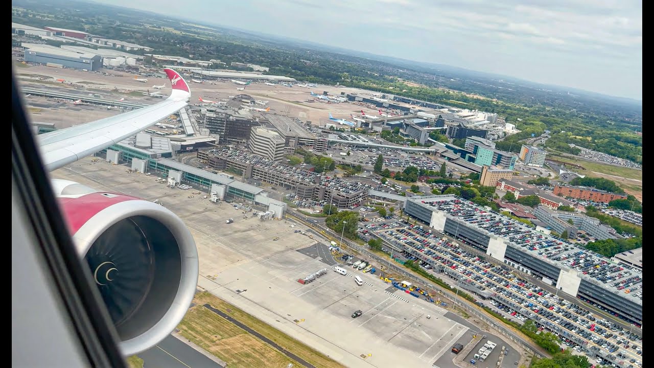 Virgin Atlantic A350-1000 | Powerful departure from Manchester | 4K60 HDR