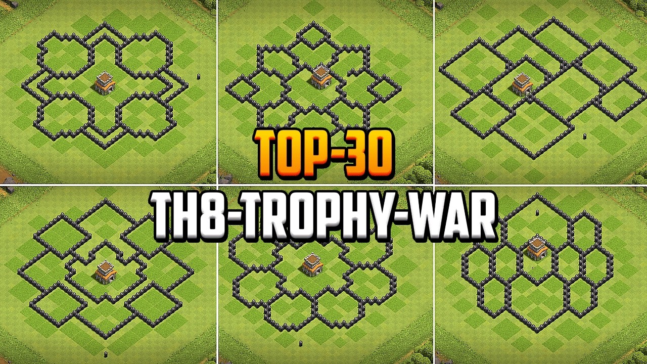 TOP 30 TH8 WAR BASE DESIGN +WITH LINK|2023|CLASH OF CLANS
