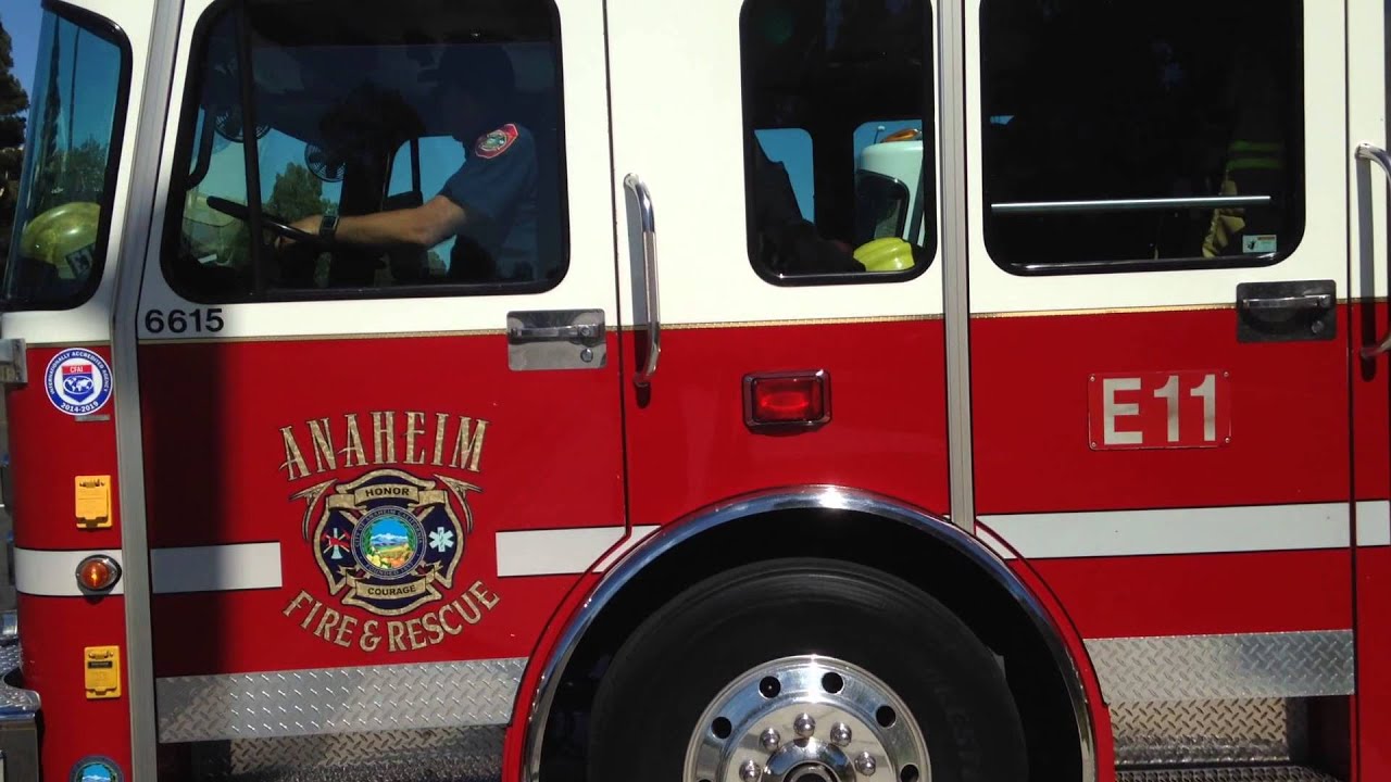 Anaheim FD engine 11 responding with CARE to a medical