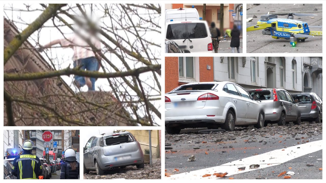 2025 12 03 - SEK-Einsatz in Hagen: Mann wirft Dachziegel vom Dach – Mehrere Fahrzeuge beschädigt
