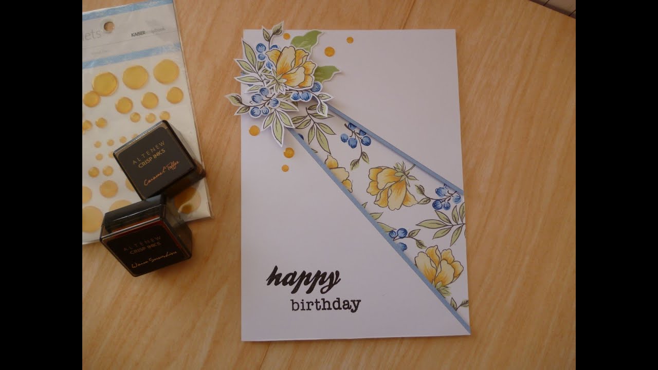 Peony bouquet recessed panel card