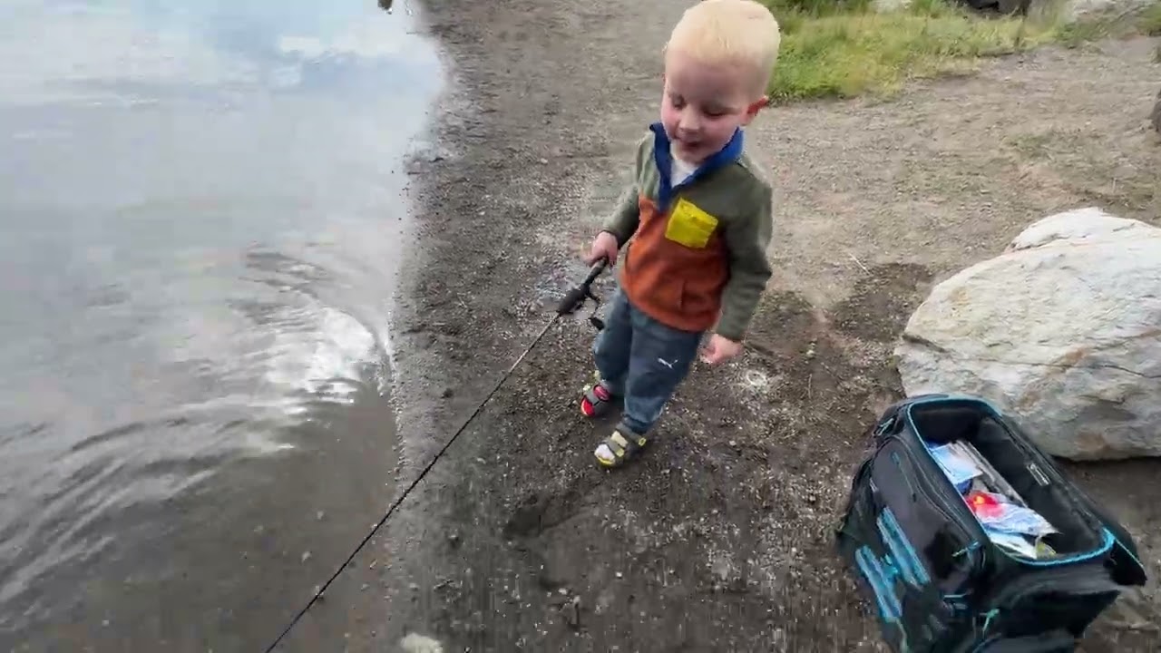Kohens first fish! 
