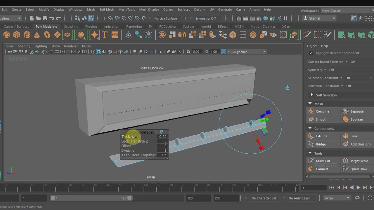 40- SPLIT AC 3D Modeling Maya