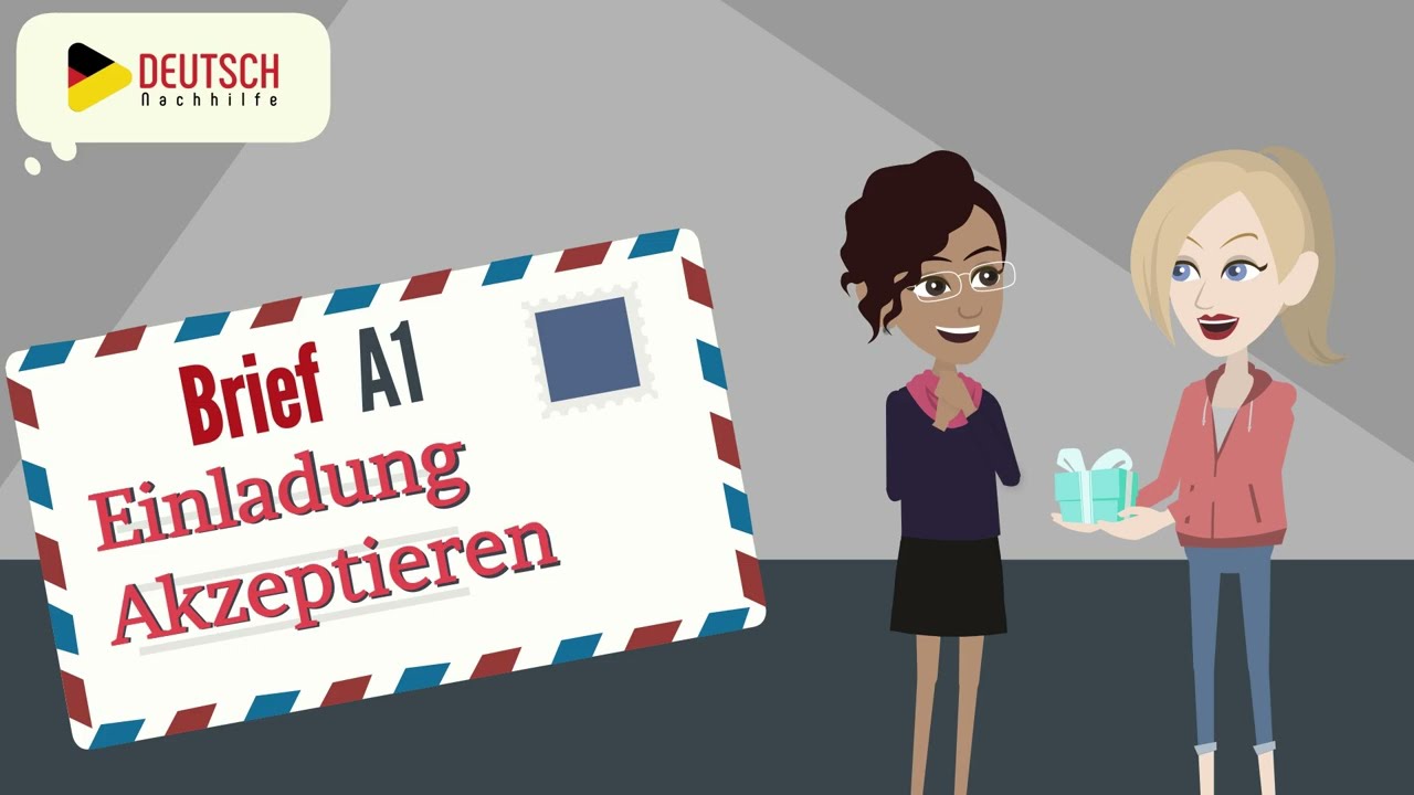 Brief A1| Einladung Akzeptieren | Accept invitation | Goethe-Zertifikat A1