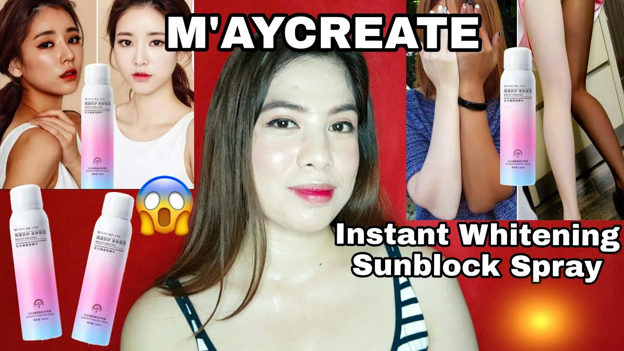 Instant Whitening Sunblock sa LAZADA! M'aycreate Isolation Protection Spray