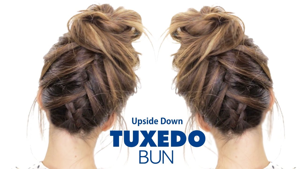 TUXEDO BRAID BUN Hairstyle ★ French Braid Hairstyles